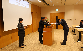 入社式の様子
